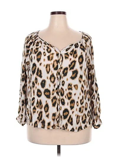 Pre-owned Old Navy 3/4 Sleeve Blouse In White