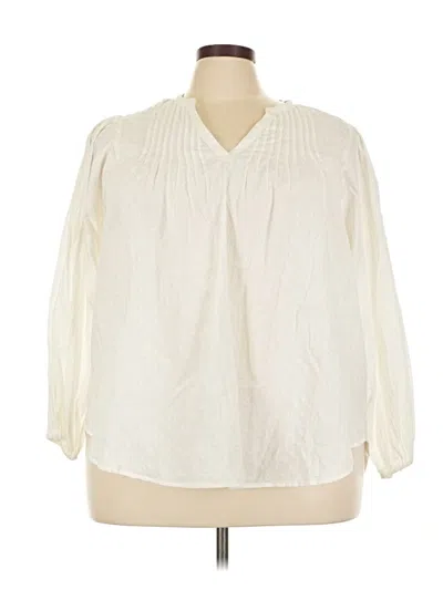 Pre-owned Old Navy 3/4 Sleeve Blouse In White
