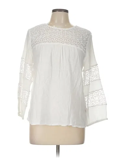 Pre-owned Old Navy 3/4 Sleeve Blouse In White