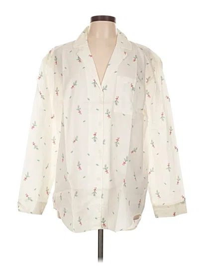 Pre-owned Old Navy 3/4 Sleeve Blouse In White