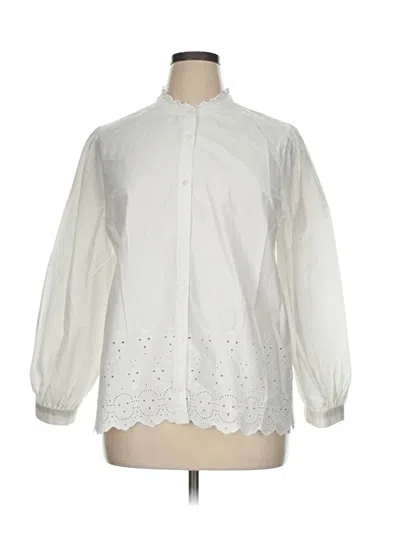 Pre-owned Old Navy 3/4 Sleeve Blouse In White