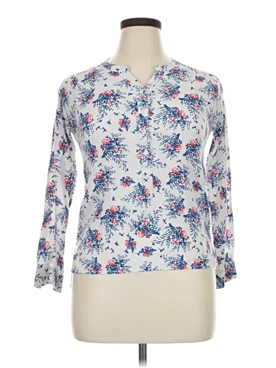 Pre-owned Old Navy 3/4 Sleeve Blouse In White