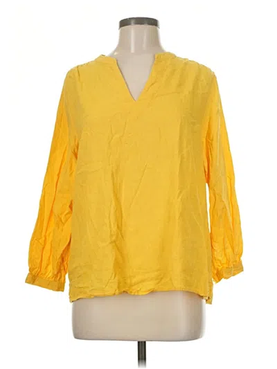Pre-owned Old Navy 3/4 Sleeve Blouse In Yellow