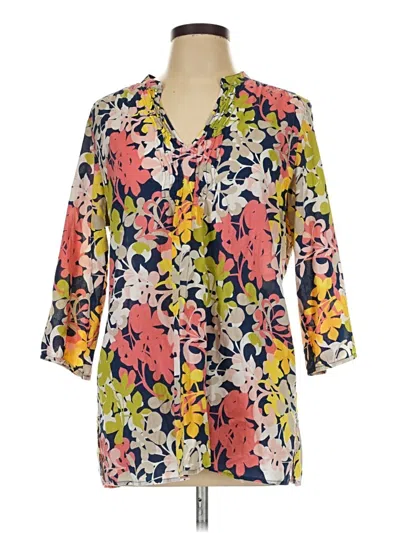 Pre-owned Old Navy 3/4 Sleeve Blouse In Yellow