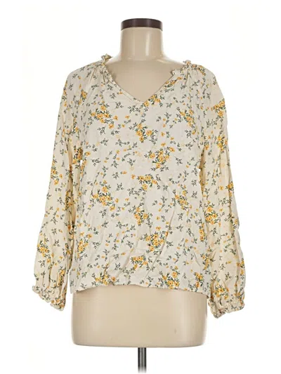 Pre-owned Old Navy 3/4 Sleeve Blouse In Yellow