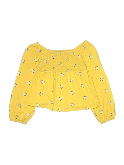 Pre-owned Old Navy Kids' 3/4 Sleeve Blouse In Yellow