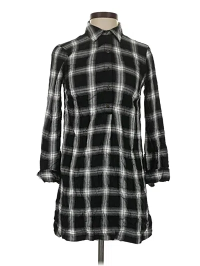 Pre-owned Old Navy 3/4 Sleeve Button Down Shirt In Black