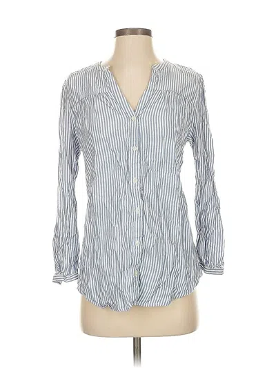 Pre-owned Old Navy 3/4 Sleeve Button Down Shirt In Blue