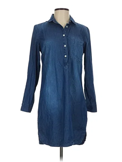 Pre-owned Old Navy 3/4 Sleeve Button Down Shirt In Blue