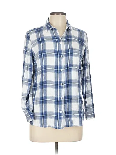 Pre-owned Old Navy 3/4 Sleeve Button Down Shirt In Blue