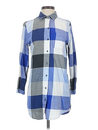 Pre-owned Old Navy 3/4 Sleeve Button Down Shirt In Blue