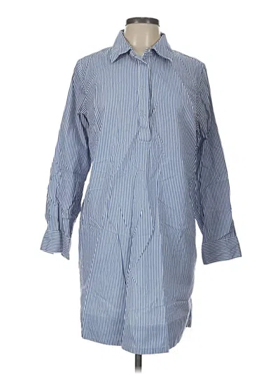 Pre-owned Old Navy 3/4 Sleeve Button Down Shirt In Blue