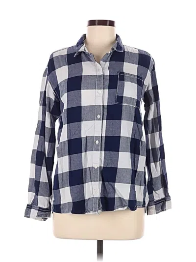 Pre-owned Old Navy 3/4 Sleeve Button Down Shirt In Blue