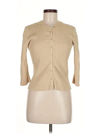 Pre-owned Old Navy 3/4 Sleeve Button Down Shirt In Brown