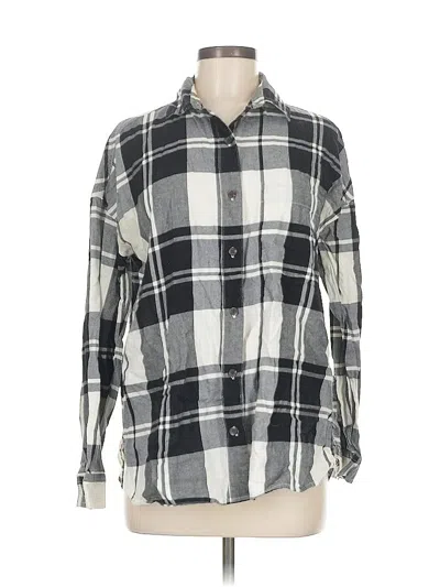 Pre-owned Old Navy 3/4 Sleeve Button Down Shirt In Gray