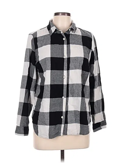Pre-owned Old Navy 3/4 Sleeve Button Down Shirt In Gray