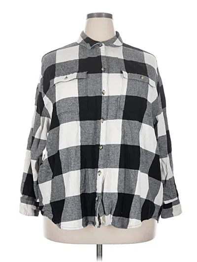 Pre-owned Old Navy 3/4 Sleeve Button Down Shirt In Gray