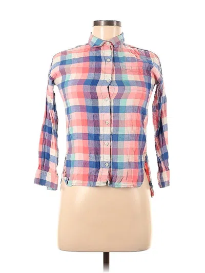 Pre-owned Old Navy 3/4 Sleeve Button Down Shirt In Pink
