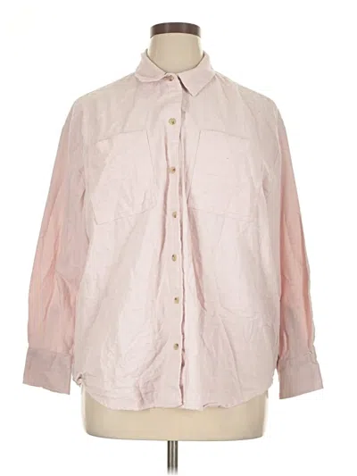 Pre-owned Old Navy 3/4 Sleeve Button Down Shirt In Pink