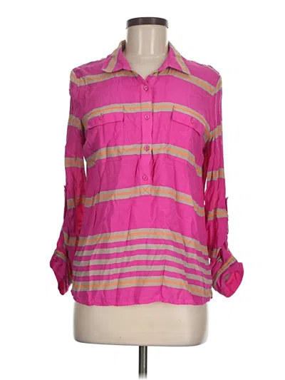 Pre-owned Old Navy 3/4 Sleeve Button Down Shirt In Pink