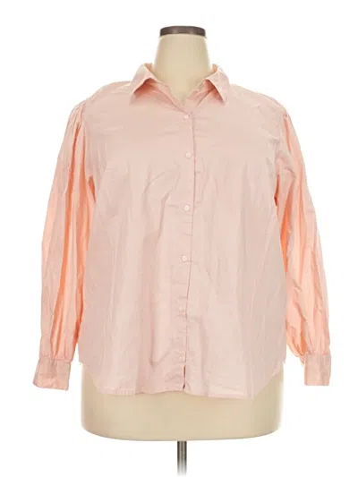 Pre-owned Old Navy 3/4 Sleeve Button Down Shirt In Pink