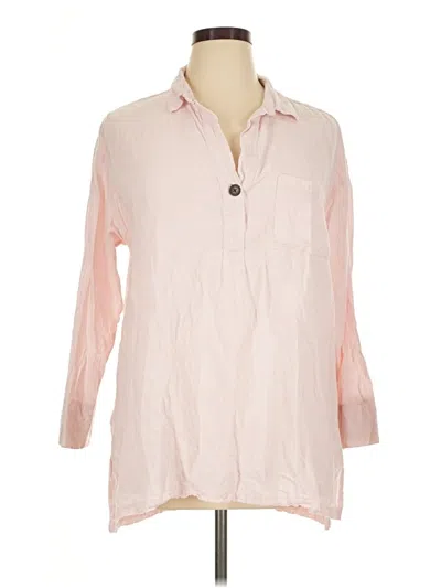 Pre-owned Old Navy 3/4 Sleeve Button Down Shirt In Pink
