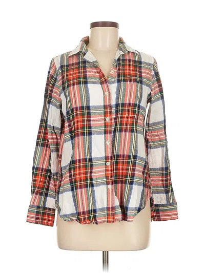 Pre-owned Old Navy 3/4 Sleeve Button Down Shirt In White