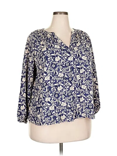 Pre-owned Old Navy 3/4 Sleeve T-shirt In Blue