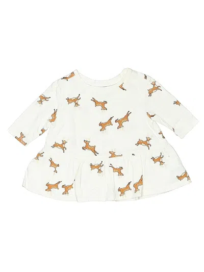 Pre-owned Old Navy Babies' 3/4 Sleeve T-shirt In White