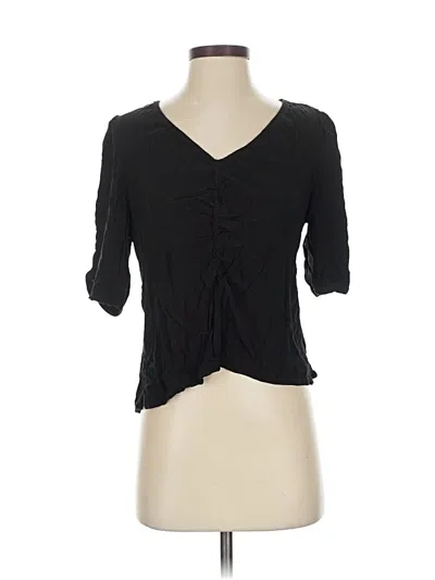 Pre-owned Old Navy 3/4 Sleeve Top Black Sweetheart Neckline Tops