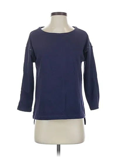 Pre-owned Old Navy 3/4 Sleeve Top Blue Boatneck Tops