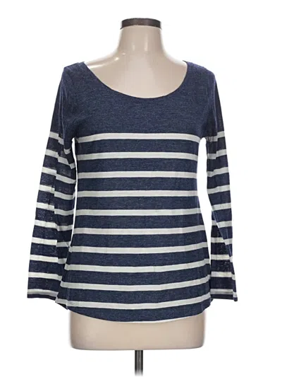 Pre-owned Old Navy 3/4 Sleeve Top Blue Boatneck Tops