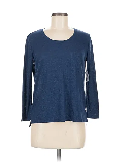 Pre-owned Old Navy 3/4 Sleeve Top Blue Crew Neck Tops