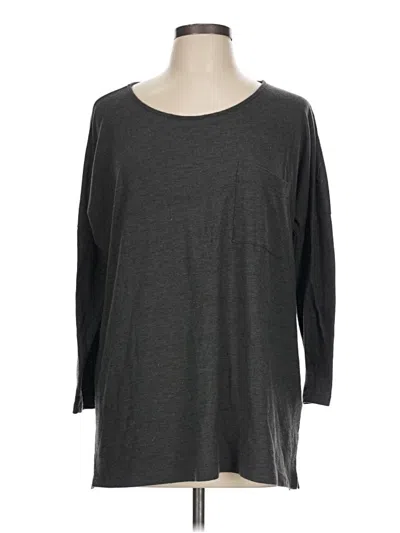 Pre-owned Old Navy 3/4 Sleeve Top Gray Boatneck Tops
