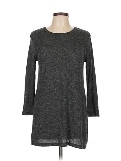 Pre-owned Old Navy 3/4 Sleeve Top Gray Crew Neck Tops