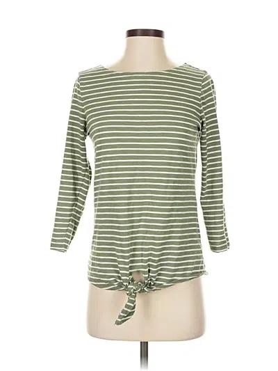 Pre-owned Old Navy 3/4 Sleeve Top Green Boatneck Tops