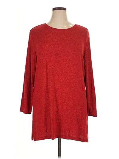 Pre-owned Old Navy 3/4 Sleeve Top Red Boatneck Tops