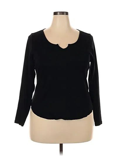 Pre-owned Old Navy 3/4 Sleeve T-shirt In Black