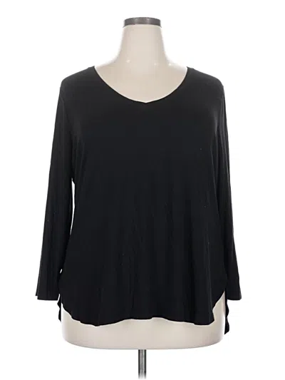 Pre-owned Old Navy 3/4 Sleeve T-shirt In Black