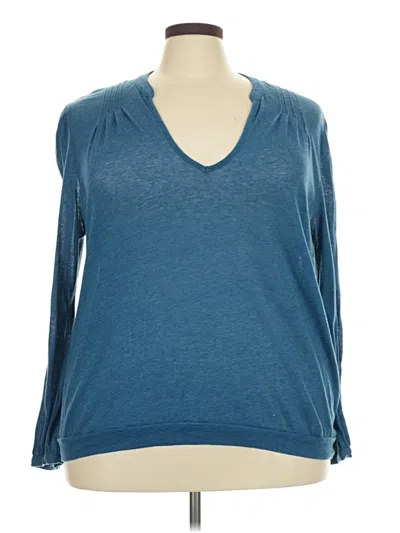 Pre-owned Old Navy 3/4 Sleeve T-shirt In Blue