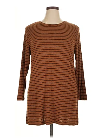 Pre-owned Old Navy 3/4 Sleeve T-shirt In Brown