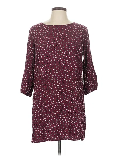 Pre-owned Old Navy 3/4 Sleeve T-shirt In Burgundy