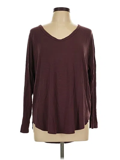Pre-owned Old Navy 3/4 Sleeve T-shirt In Burgundy
