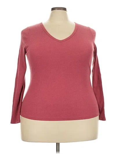 Pre-owned Old Navy 3/4 Sleeve T-shirt In Burgundy