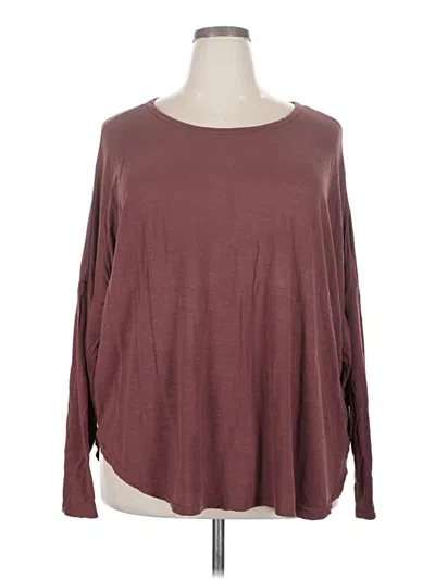 Pre-owned Old Navy 3/4 Sleeve T-shirt In Burgundy