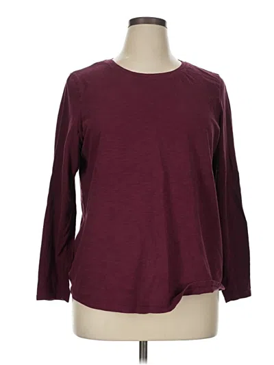 Pre-owned Old Navy 3/4 Sleeve T-shirt In Burgundy