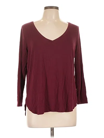 Pre-owned Old Navy 3/4 Sleeve T-shirt In Burgundy