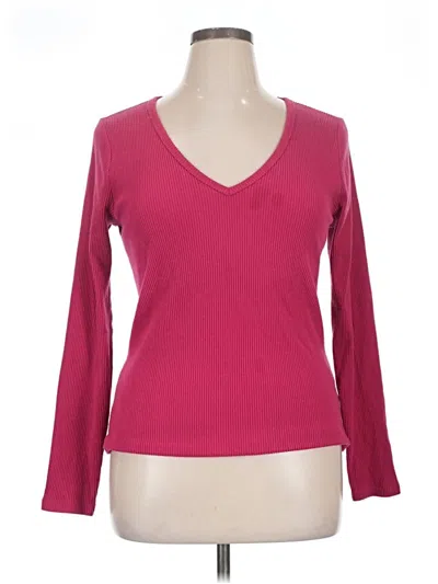 Pre-owned Old Navy 3/4 Sleeve T-shirt In Burgundy