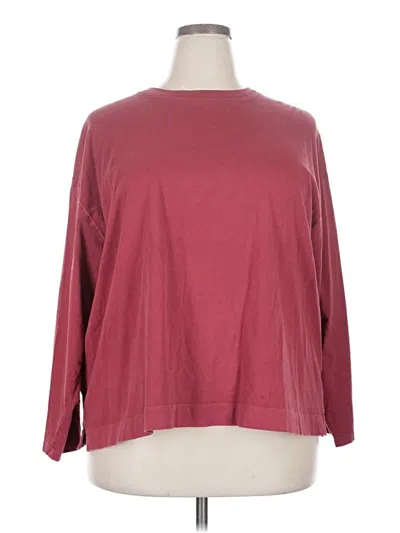 Pre-owned Old Navy 3/4 Sleeve T-shirt In Burgundy