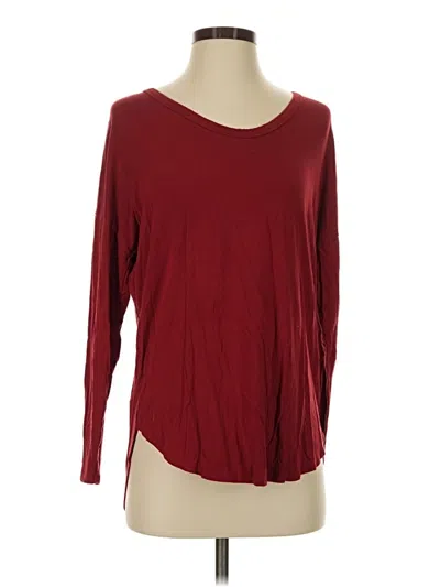 Pre-owned Old Navy 3/4 Sleeve T-shirt In Burgundy